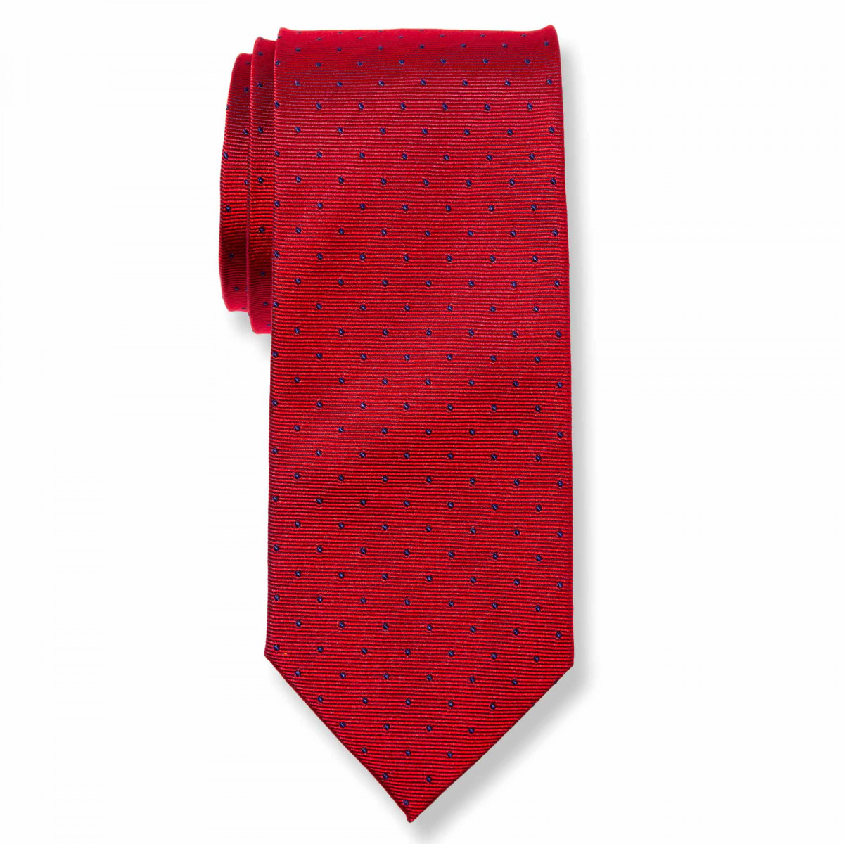 Cravate à pois - Soie Rouge