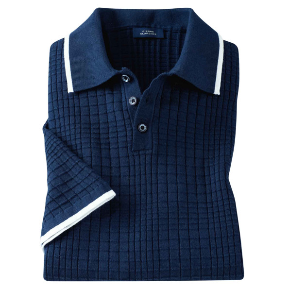 Polo maille damier
