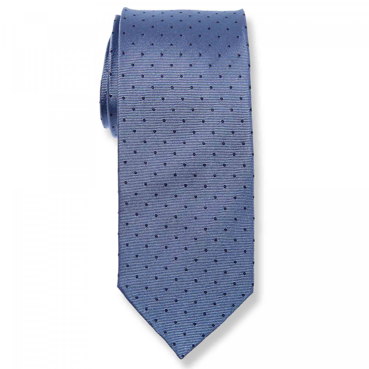 Cravate à pois - Soie Bleu